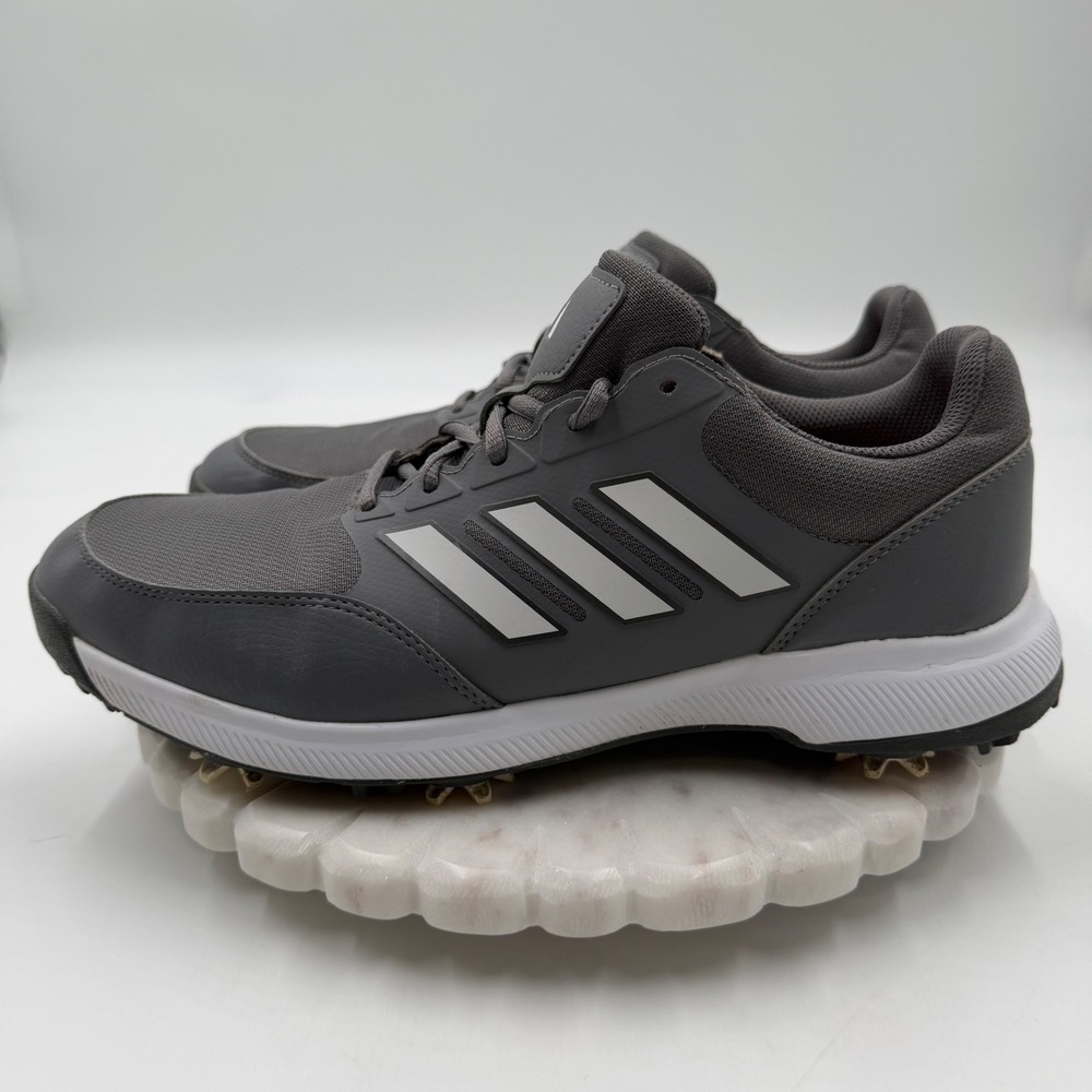 Adidas Tech Response 2.0 Mens Golf Shoes Grey White Spiked GV6889 Size 10.5 - Picture 2 of 11